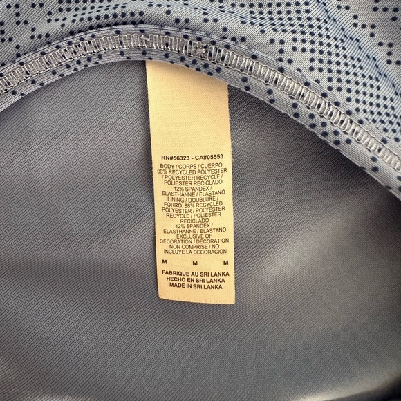 Nike Dri-FIT Swoosh Sports Bra Blue Dot Print Medium - Picture 4 of 4